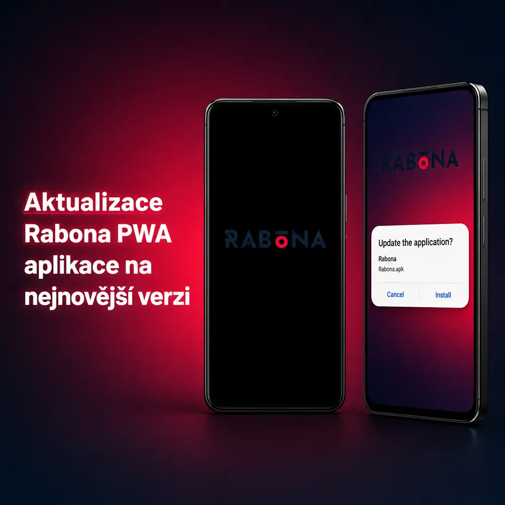 Aktualizace Rabona PWA aplikace na nejnovější verzi přímo v prohlížeči bez nutnosti stahování
