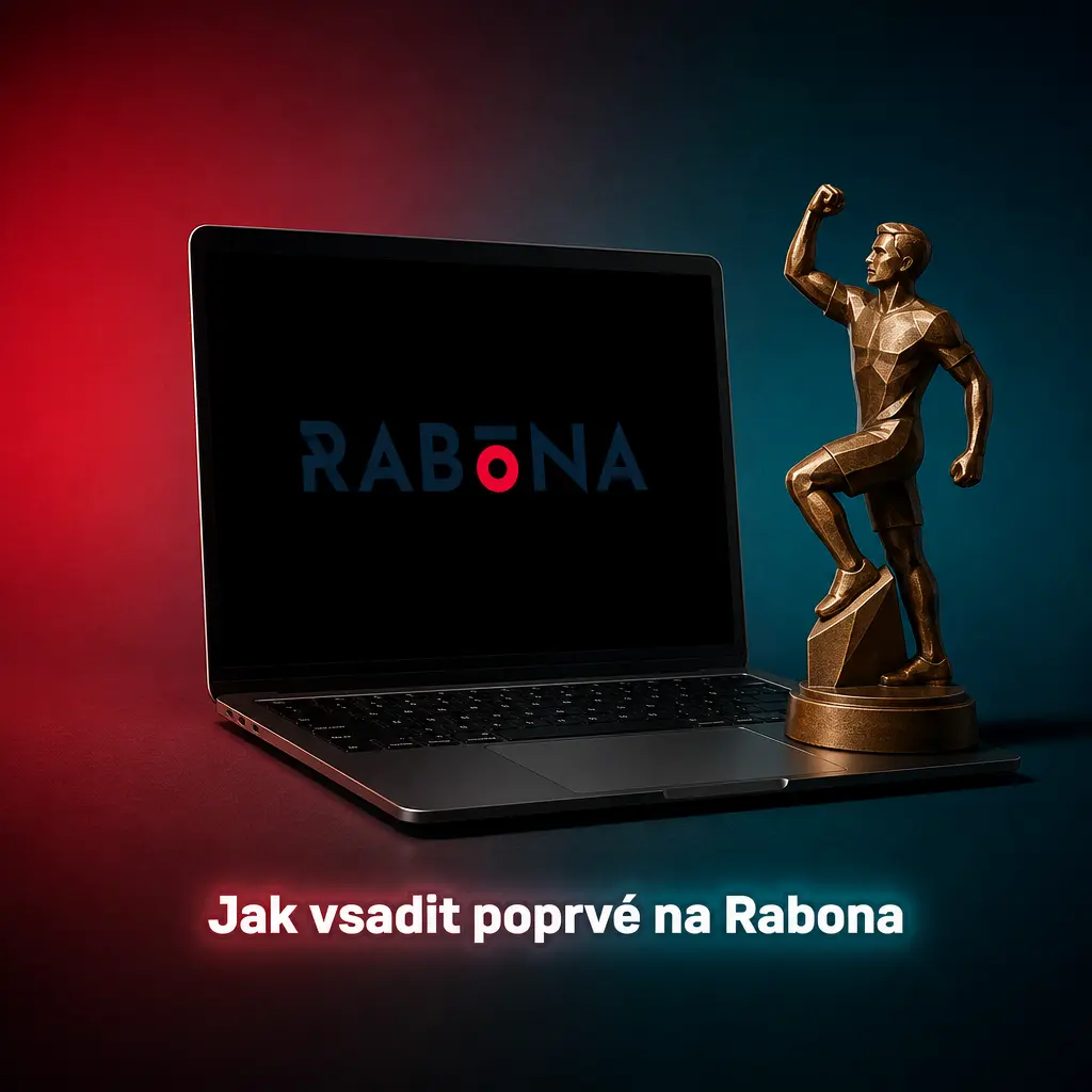 Návod krok za krokem, jak vložit první sázku na Rabona v sekci Sporty po přihlášení k účtu.