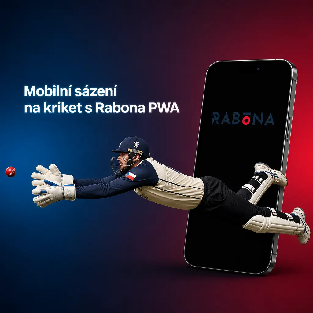 Rabona PWA pro mobilní sázení na kriket – instalace na plochu telefonu přes Chrome nebo Safari