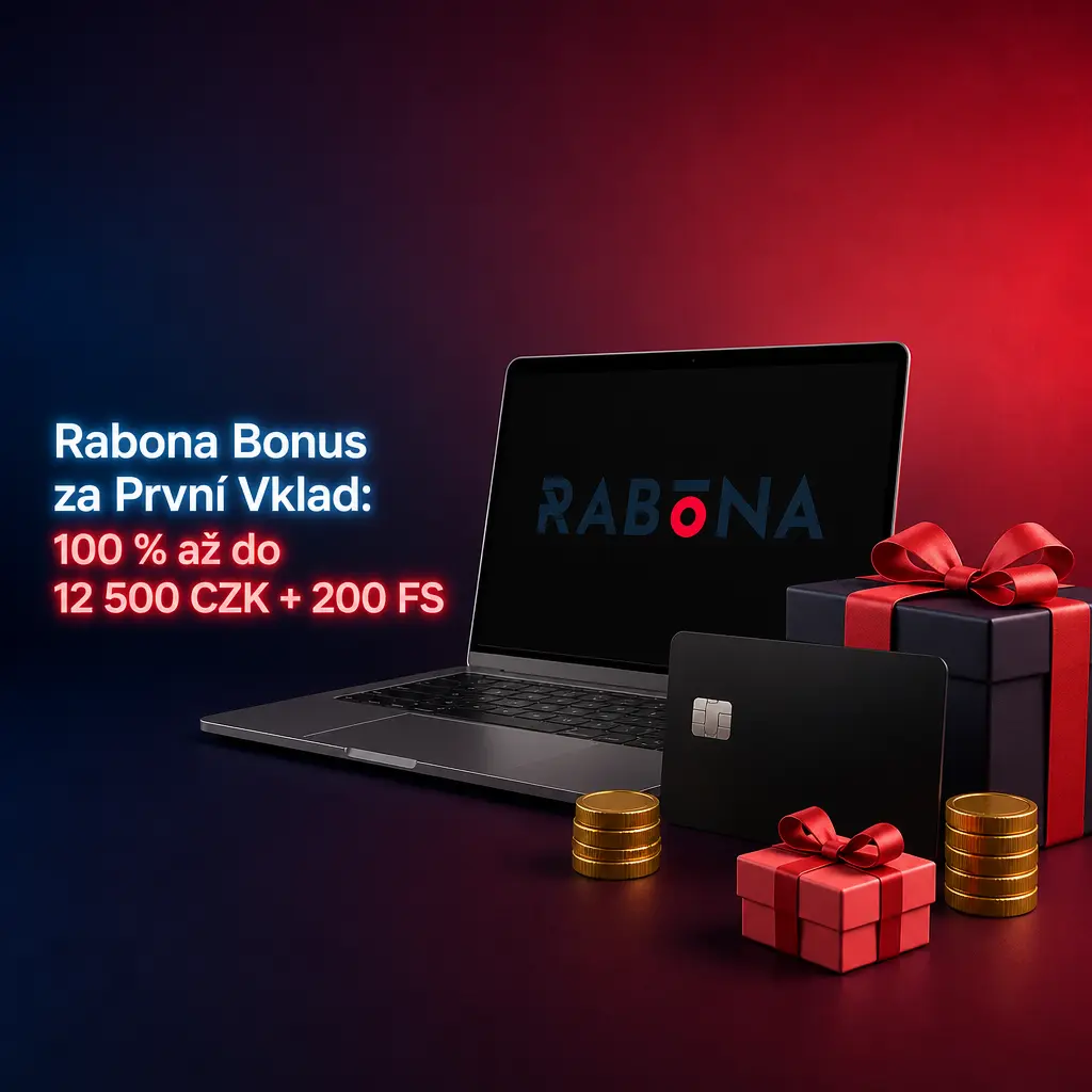 Rabona bonus za první vklad: 100 % až do 12 500 CZK + 200 free spinů na výherní automaty