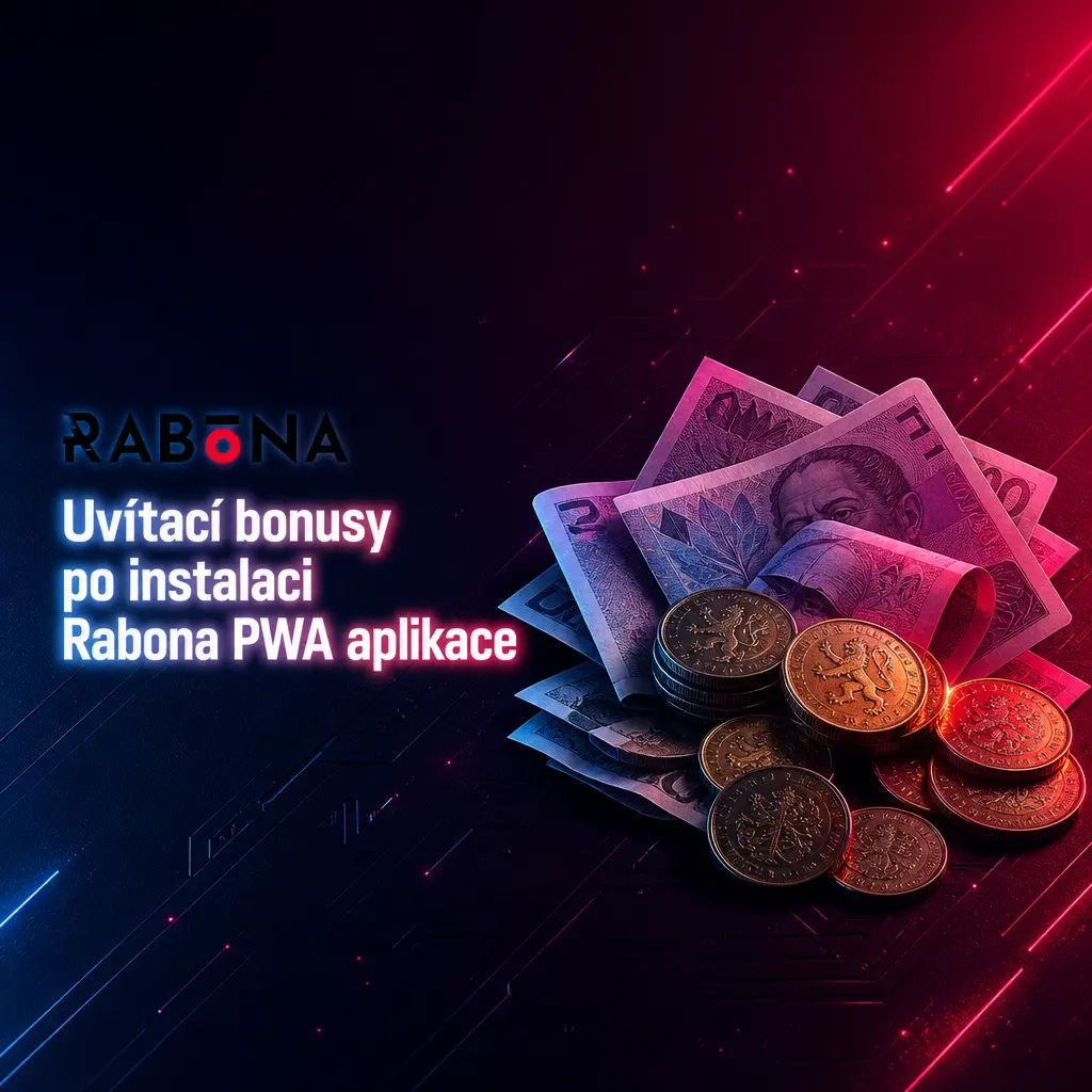 Uvítací bonus Rabona PWA aplikace: 100 % až 12 500 CZK + 200 free spinů za první čtyři vklady